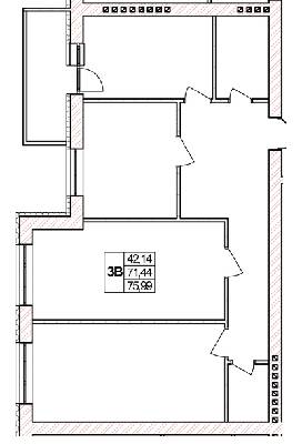 3-комнатная 75.99 м² в ЖК Мичурина от 12 900 грн/м², с. Агрономичное