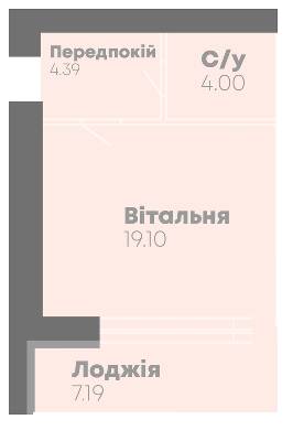 1-кімнатна 34.68 м² в ЖК Central House від 16 500 грн/м², Миколаїв