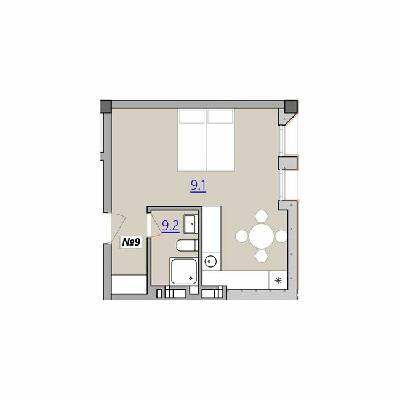 1-кімнатна 30.4 м² в Апарт-комплекс Кампус від 15 500 грн/м², Тернопіль