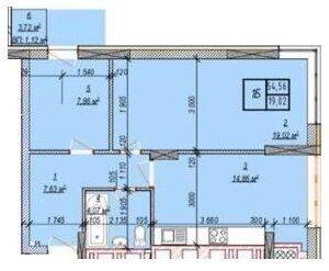 1-комнатная 54.56 м² в ЖК Свобода от 17 000 грн/м², Хмельницкий