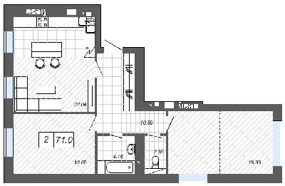2-комнатная 71 м² в ЖК Новые Метры п27 от 25 000 грн/м², г. Ирпень