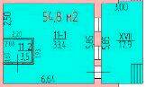 2-комнатная 54.8 м² в ЖК Волна от 19 650 грн/м², с. Железный Порт