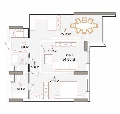 2-кімнатна 84.19 м² в ЖК Edelweiss House від 53 192 грн/м², Київ