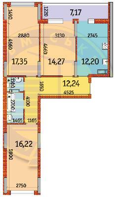 3-комнатная 81.49 м² в ЖК Отрада от 25 316 грн/м², Киев