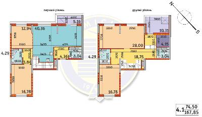 Двухуровневая 167.85 м² в ЖК Злагода от 22 680 грн/м², Киев