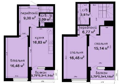 2-кімнатна 89.34 м² в ЖК Авеню 42 від 28 130 грн/м², Київ