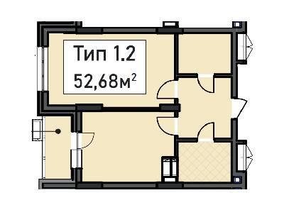 1-кімнатна 52.58 м² в ЖК CRYSTAL RESIDENCE від 64 500 грн/м², Київ