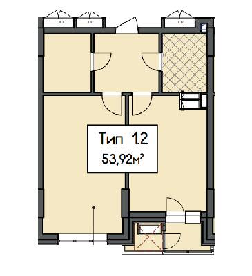1-кімнатна 53.92 м² в ЖК CRYSTAL RESIDENCE від 64 500 грн/м², Київ