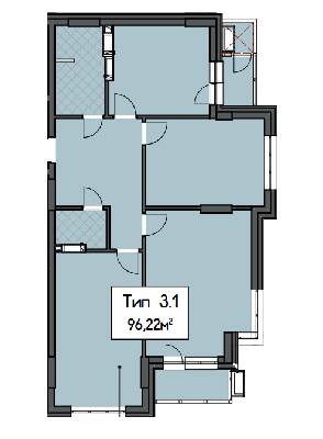 3-кімнатна 96.22 м² в ЖК CRYSTAL RESIDENCE від 49 000 грн/м², Київ