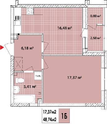 1-комнатная 47.64 м² в ЖК Сырецкие сады от 36 270 грн/м², Киев