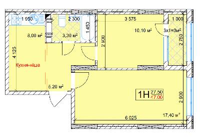 2-кімнатна 47 м² в ЖК Квітень від 24 000 грн/м², Київ