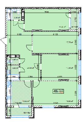 4-кімнатна 119.6 м² в ЖК Квітень від 18 000 грн/м², Київ