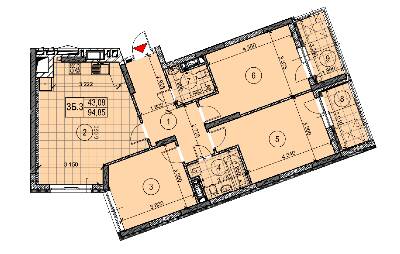 3-кімнатна 95.41 м² в ЖК Теремки від 24 040 грн/м², Київ