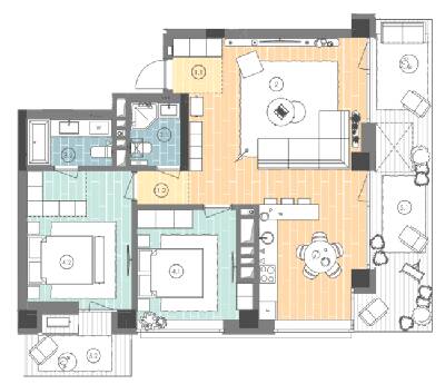 2-кімнатна 89.9 м² в ЖК UNIT.Home від 79 400 грн/м², Київ
