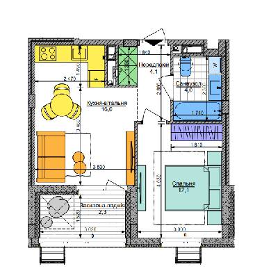 1-комнатная 38.5 м² в ЖК Respublika от 44 580 грн/м², Киев