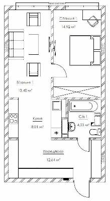 2-комнатная 53 м² в ЖК Franklin Concept House от 51 750 грн/м², Киев