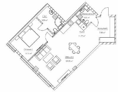2-комнатная 65.47 м² в ЖК Franklin Concept House от 55 701 грн/м², Киев