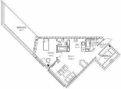 2-комнатная 66.86 м² в ЖК Franklin Concept House от 55 701 грн/м², Киев