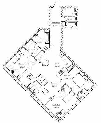 4-комнатная 103.69 м² в ЖК Franklin Concept House от 55 386 грн/м², Киев