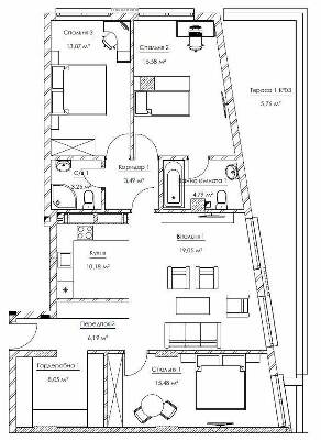 4-комнатная 105.69 м² в ЖК Franklin Concept House от 55 386 грн/м², Киев