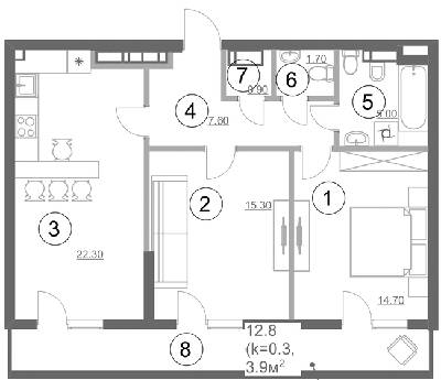 2-кімнатна 71.52 м² в ЖК Greenville Park від 48 350 грн/м², Київ