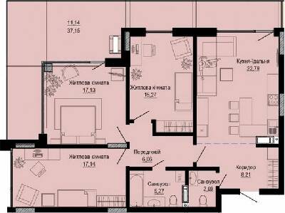 3-комнатная 105.97 м² в ЖК PUSHA HOUSE от 42 950 грн/м², Киев