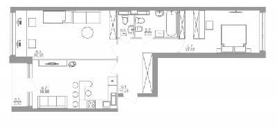 2-кімнатна 81.34 м² в ЖК Greenville на Печерську від 53 650 грн/м², Київ