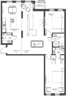 3-комнатная 106.78 м² в ЖК Happy House от 33 850 грн/м², Киев