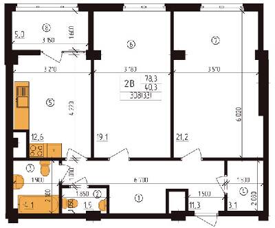 2-кімнатна 78.3 м² в ЖК Henesi House від 31 900 грн/м², Київ