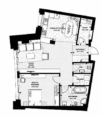 2-комнатная 87.1 м² в ЖК Linden Luxury Residences от 140 300 грн/м², Киев