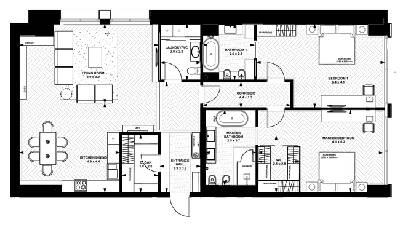 2-комнатная 148.1 м² в ЖК Linden Luxury Residences от 140 300 грн/м², Киев