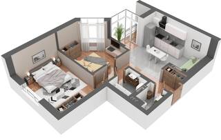 2-комнатная 62.89 м² в ЖК Гранд Бурже от 22 789 грн/м², г. Буча