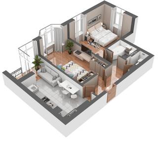 2-комнатная 65.1 м² в ЖК Гранд Бурже от 18 276 грн/м², г. Буча