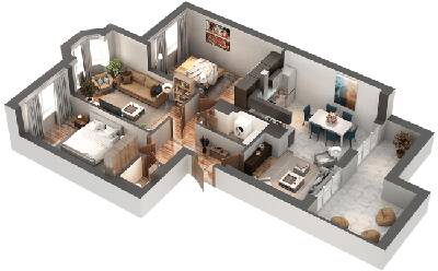 3-комнатная 96.47 м² в ЖК Гранд Бурже от 24 129 грн/м², г. Буча