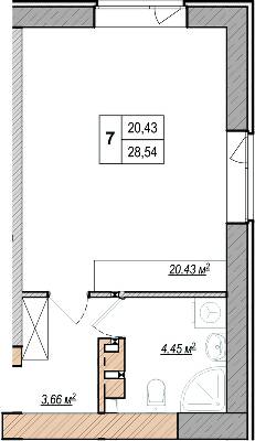 Студия 28.54 м² в ЖК MANCHESTER PARK от 21 200 грн/м², Киев