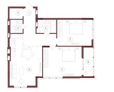 2-комнатная 89.89 м² в ЖК Obolon Plaza от 69 500 грн/м², Киев