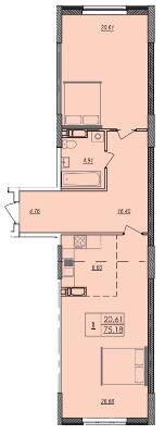 2-кімнатна 75.18 м² в ЖК Olympic Park від 27 500 грн/м², Київ