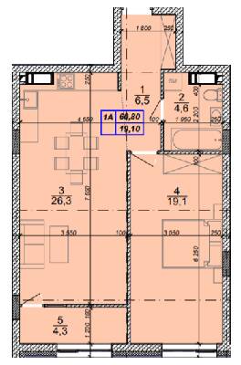 1-комнатная 60.8 м² в ЖК Podil Plaza & Residence от 40 000 грн/м², Киев