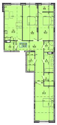 3-комнатная 123.9 м² в ЖК Podil Plaza & Residence от 53 000 грн/м², Киев
