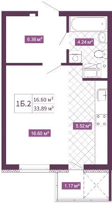1-кімнатна 33.89 м² в ЖК Голосіївський від 48 150 грн/м², Київ