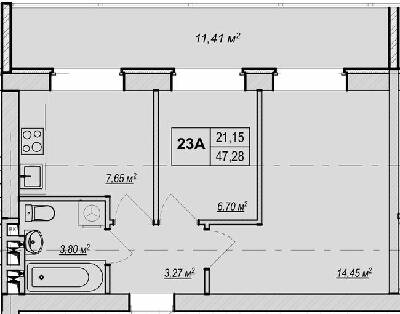 2-кімнатна 47.28 м² в ЖК Метро парк від 29 900 грн/м², Київ