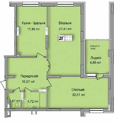 2-кімнатна 94.52 м² в ЖК по вул. Ю. Кондратюка від 20 700 грн/м², Київ