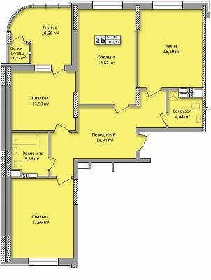 3-кімнатна 109.37 м² в ЖК по вул. Ю. Кондратюка від 21 500 грн/м², Київ
