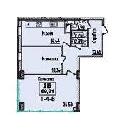 2-кімнатна 69.91 м² в ЖК Тридцять восьма перлина від 50 500 грн/м², Київ