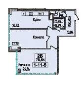 2-кімнатна 78.54 м² в ЖК Тридцять восьма перлина від 50 500 грн/м², Київ