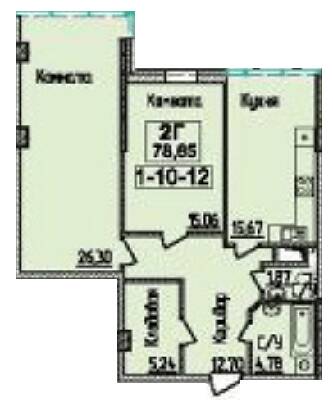 2-кімнатна 78.85 м² в ЖК Тридцять восьма перлина від 50 500 грн/м², Київ