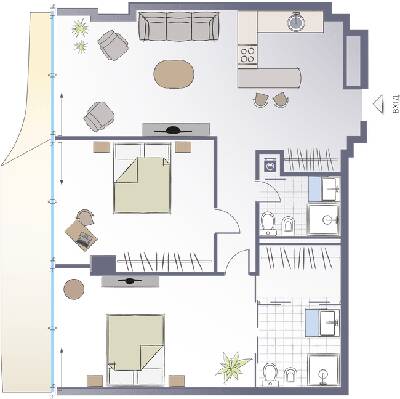 2-кімнатна 109.88 м² в ЖК Signature від 93 300 грн/м², Київ