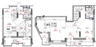 Двухуровневая 113.3 м² в ЖК West House от 42 550 грн/м², Киев