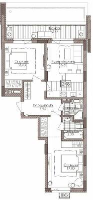 2-кімнатна 64.41 м² в ЖК Камертон від 47 900 грн/м², Київ