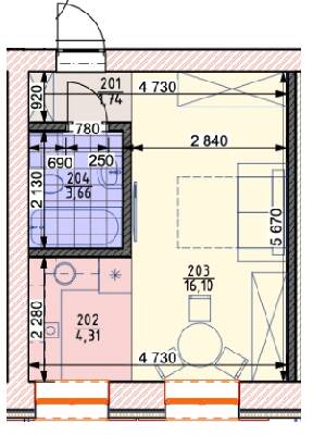 1-кімнатна 25.81 м² в ЖК Home Smart House від 12 000 грн/м², м. Бориспіль